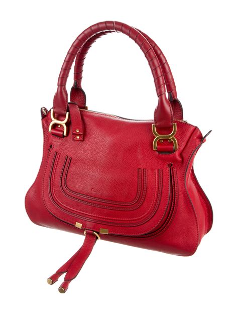 chloe medium marcie leather satchel